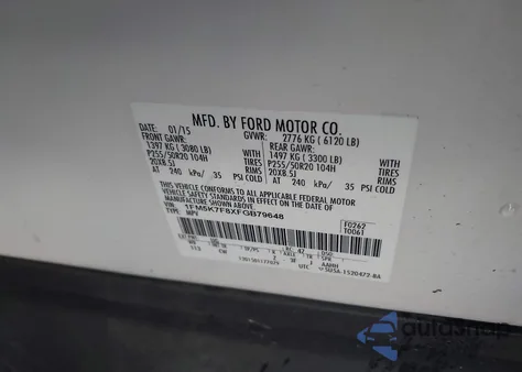 2015 Ford Explorer Limited from USA, damaged, VIN 1FM5K7F8XFGB79648
